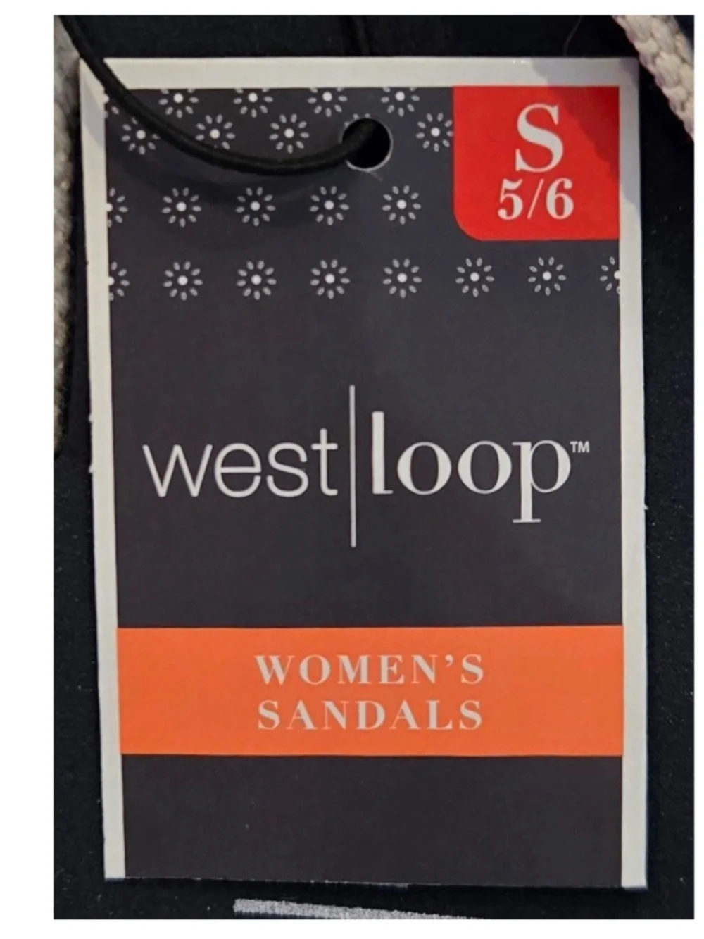 New West Loop Flip Flops Womens Small 5 6 Blue Tan Nautical Sandals Shoes NWT